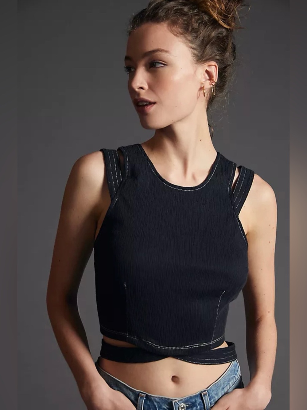 by Anthropologie Strappy Apron Tank
